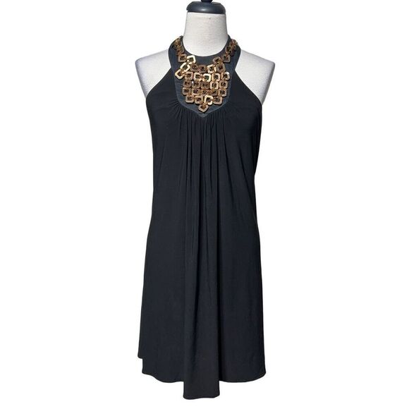 Linda Segal Vintage Summer Dress Enbellished Halter Mini Dress Size M - Picture 1 of 6